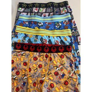 Super Mario Boys Boxer Briefs Lot of 4 Size 10 Nintendo Polyester & Spandex